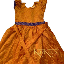 Load image into Gallery viewer, Collection Gowri - Bright Yellow Jacquard Silk Cotton Long Frock/Gown