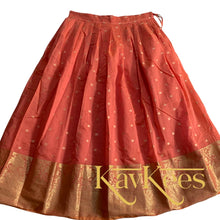 Load image into Gallery viewer, Collection Chandira- Rose Pink Chanderi Cotton Silk with Bright Blue Dupion Silk Blouse