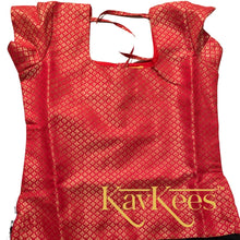 Load image into Gallery viewer, Collection Mahathi - Black with Bright Red Paithani Silk-Cotton Skirt and Bright Red Brocade Blouse