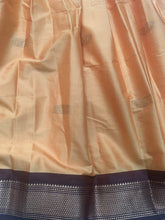 Load image into Gallery viewer, Collection Mahathi - Yellow with Dark Brown Border and Dark Brown Dupion Blouse with Embroidery
